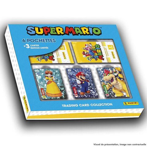 Cartes Panini - Super Mario - Coffret (6 Pochettes + 3 Cartes édit Limitée)